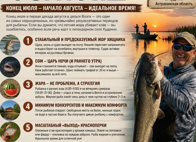 Рыбные места в Астрахани в 2018 году