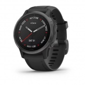 Часы Garmin FENIX 6S Sapphire серый DLC с черным ремешком