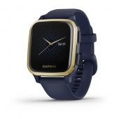 Часы Garmin venu Sq Music Edition темно-синий с золотистым алюминиевым безелем