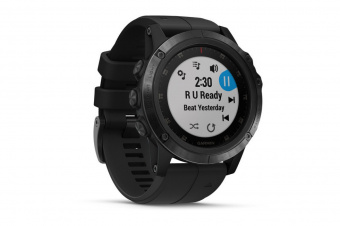 Часы Garmin Fenix 5X Plus Sapphire черные с черным ремешком