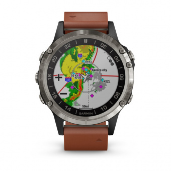 Часы Garmin D2 DELTA PX ДЛЯ ПИЛОТОВ с кожаным ремешком